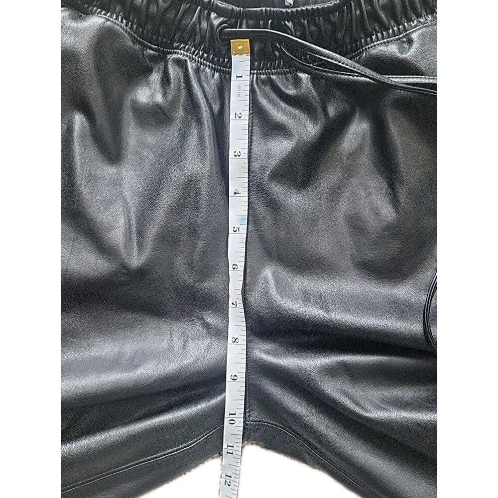 Abercrombie & Fitch Jogger Pant Women XS Black Vegan Leather High Waisted Casual - Picture 11 of 14